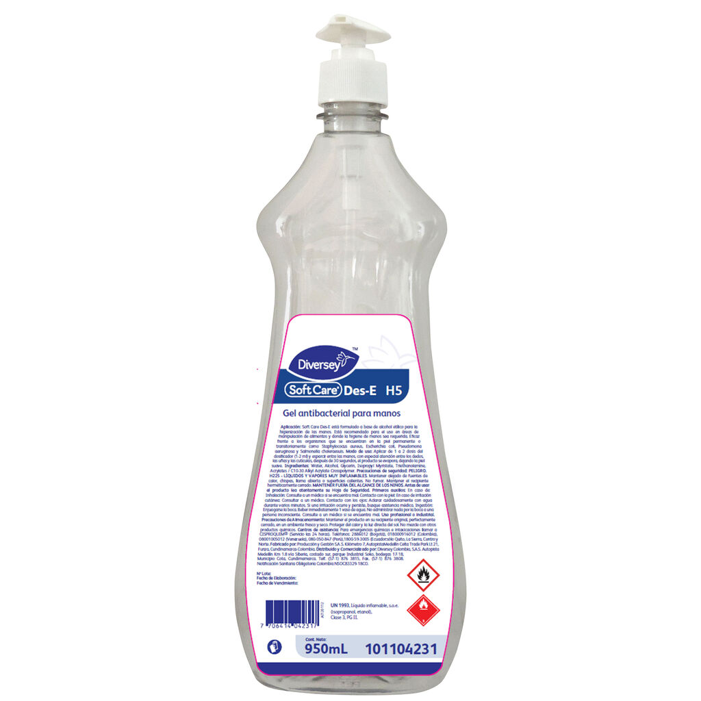 SOFT CARE DES E H5 12x950ml - Gel antibacterial para manos